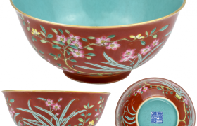 DHP86203.粉彩花卉碗